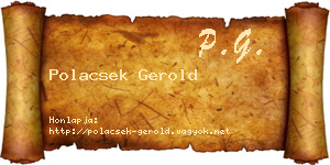 Polacsek Gerold névjegykártya